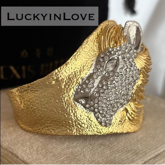 ALEXIS BITTAR • Maldivian Lion Head Crystal Cuff - Picture 1 of 10
